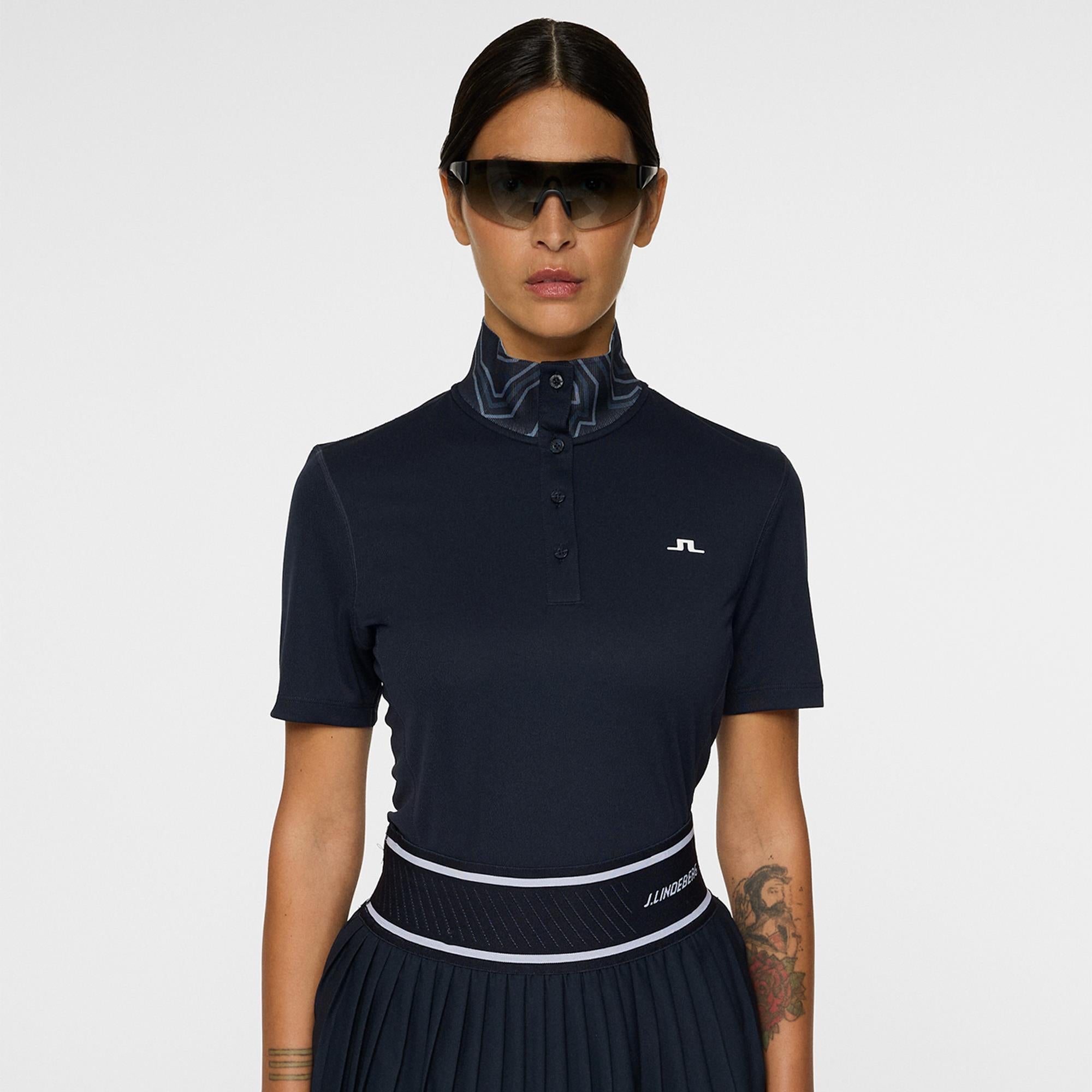 J Lindeberg Piper Ladies Golf Polo Shirt Navy